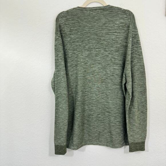 Banana Republic Men's Pullover Sweater Size XL Organic Slub Cotton Olive Green - Picture 4 of 6